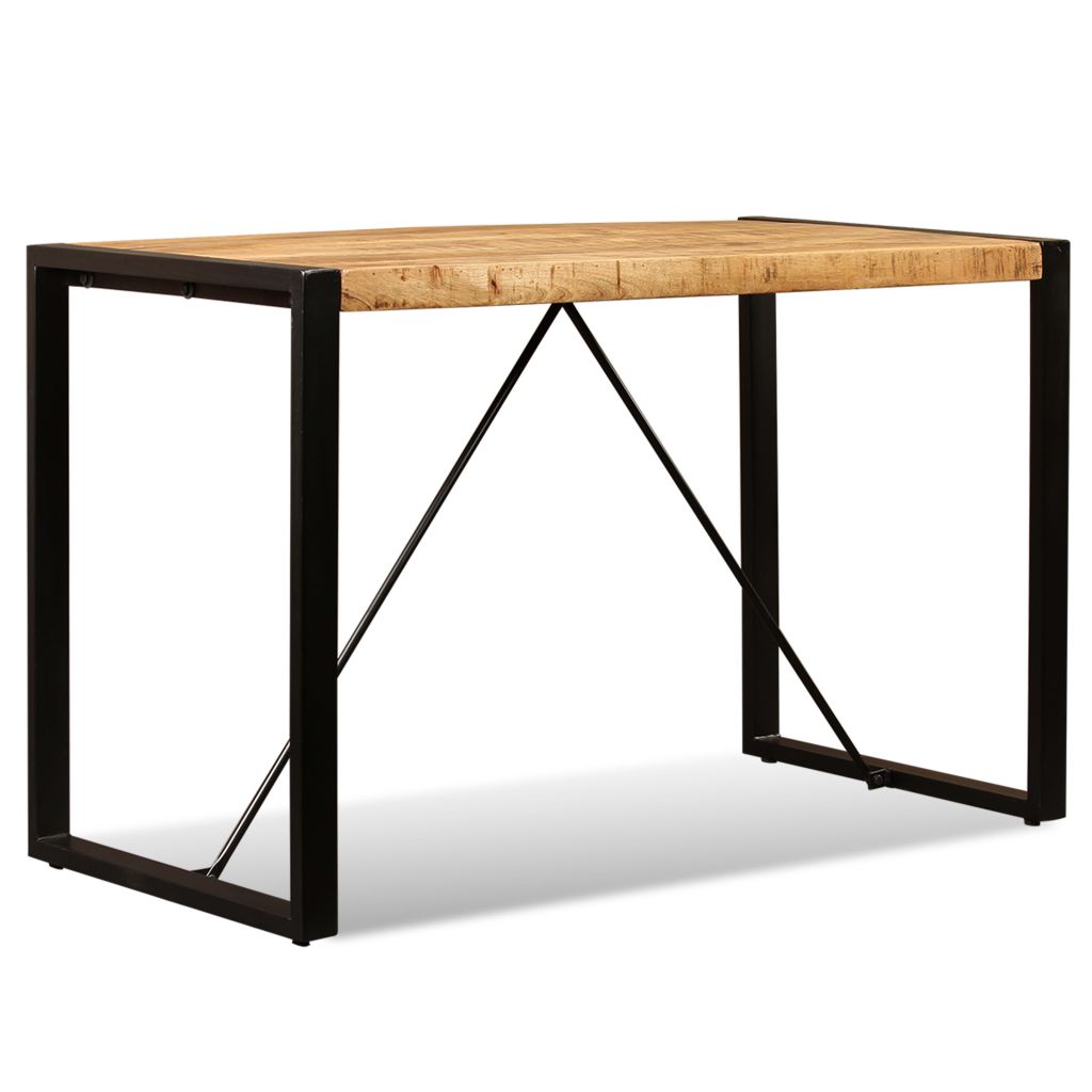 vidaXL Ruokapöytä kiinteä karkea mangopuu 120 cm