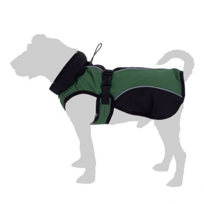 Softshell-koirantakki, vihreä - selän pituus noin 30 cm