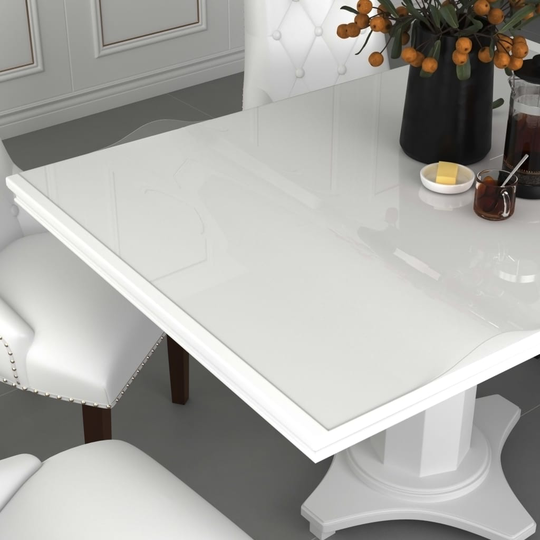 vidaXL Pöytäsuoja läpinäkyvä 140x90 cm 2 mm PVC