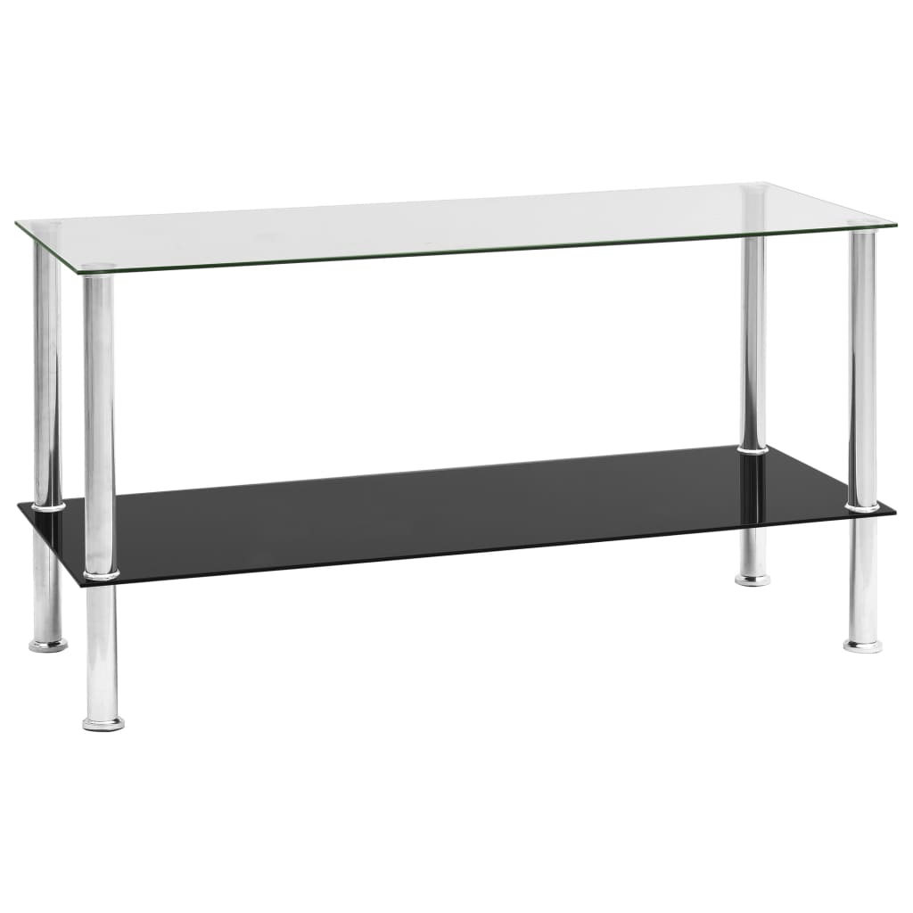 vidaXL Sohvapöytä läpinäkyvä 110x43x60 cm karkaistu lasi
