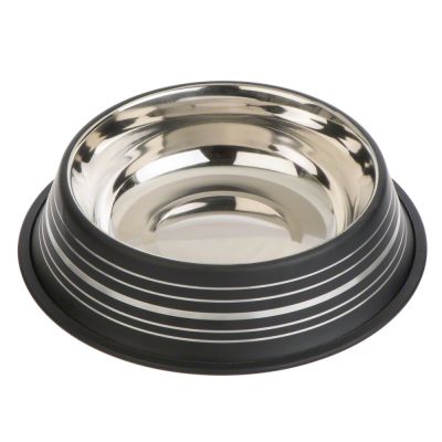 Silver Line -teräsruokakuppi, mattamusta - 0,20 l, Ø 15,0 cm