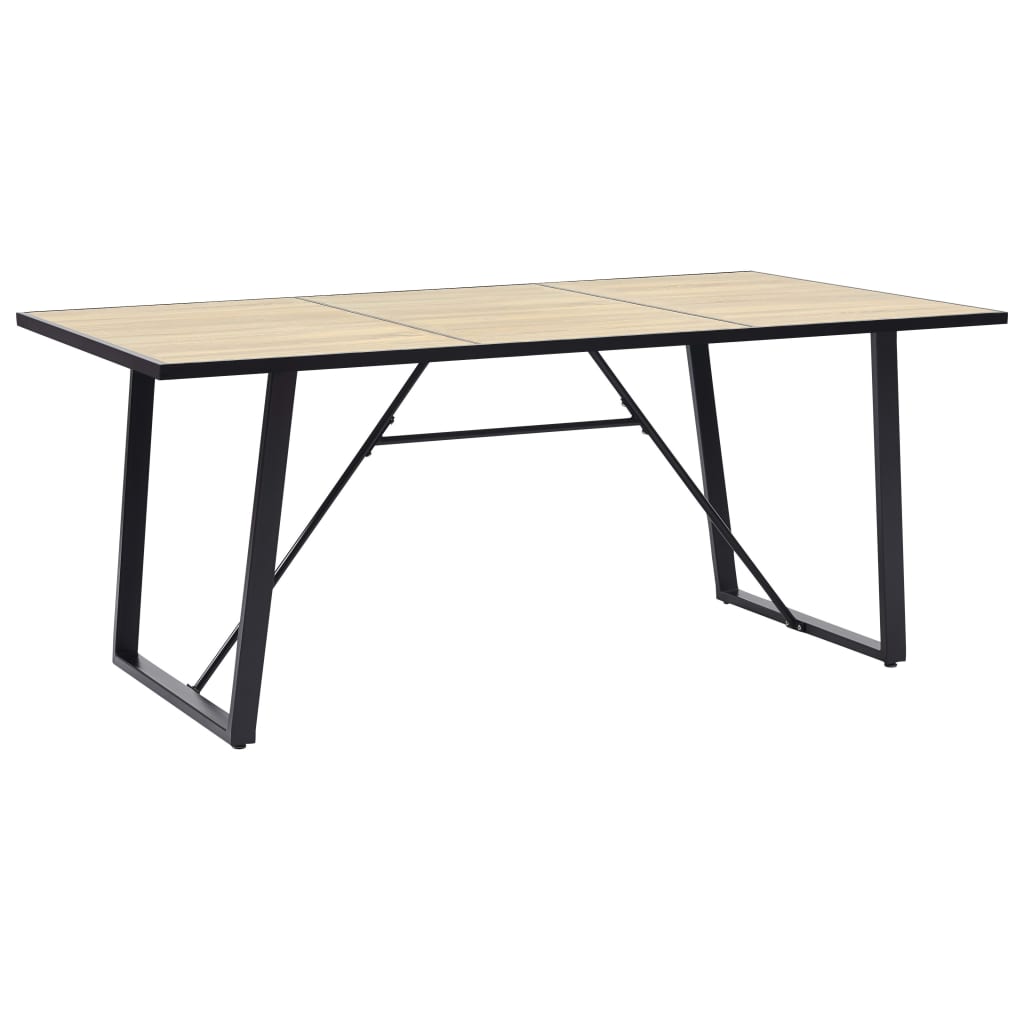 vidaXL Ruokapöytä tammi 180x90x75 cm MDF