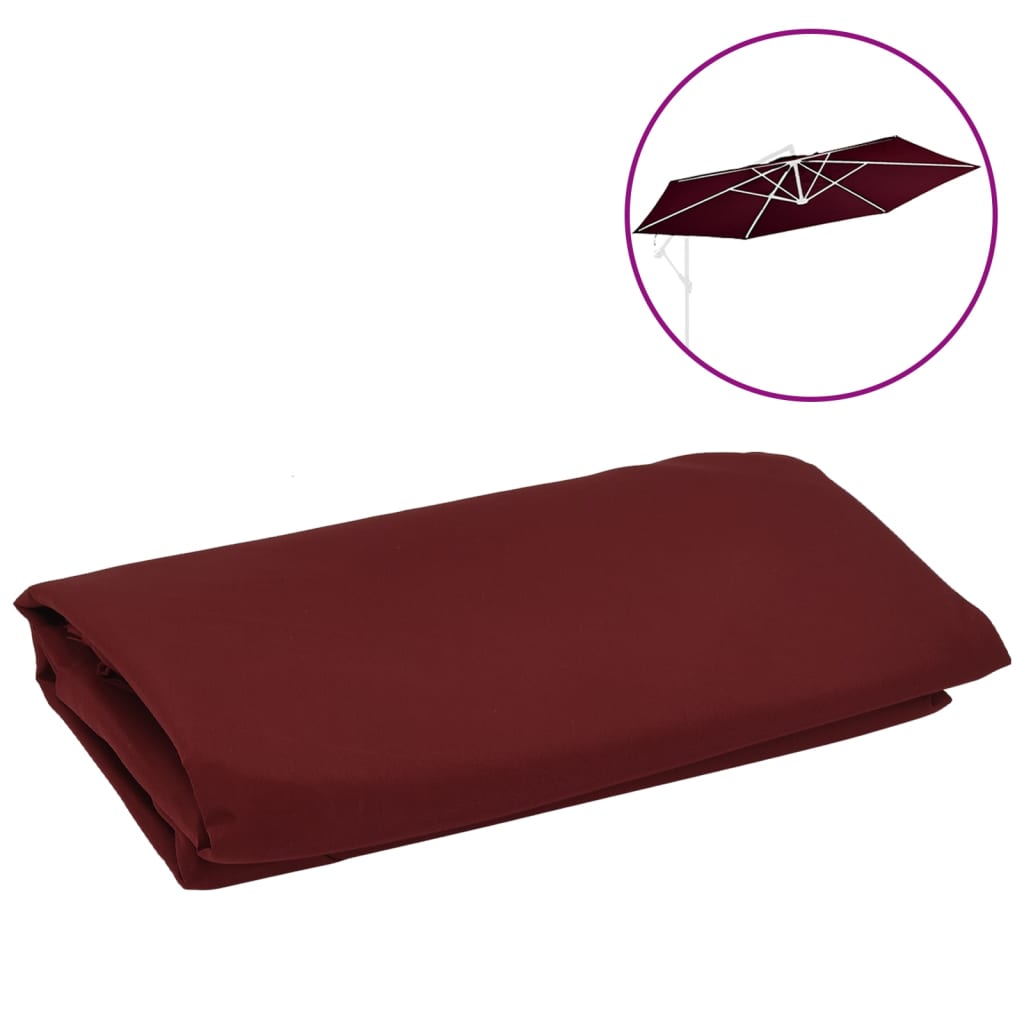 vidaXL Aurinkovarjon vaihtokangas viininpunainen 350 cm