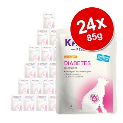 Kattovit Feline Diabetes / Weight 24 x 85 g - kana