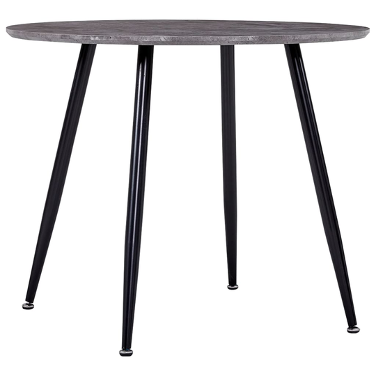 vidaXL Ruokapöytä betoni ja musta 90x73,5 cm MDF