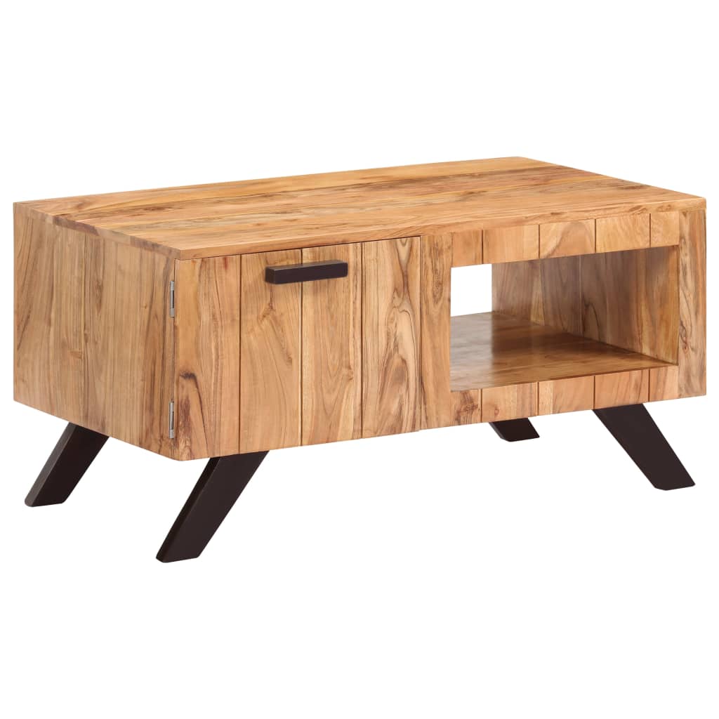 vidaXL Sohvapöytä 90x50x45 cm täysi akaasiapuu