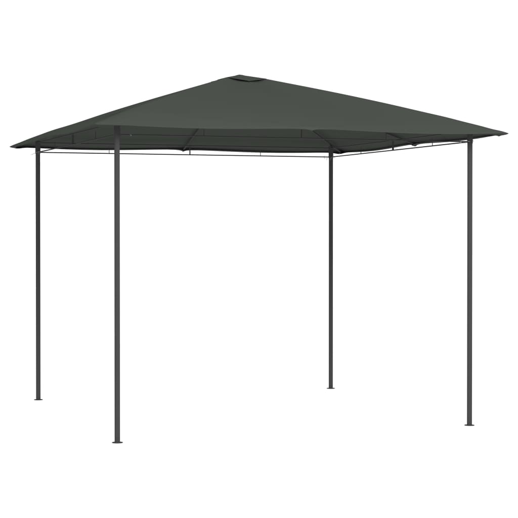 vidaXL Huvimaja 3x3x2,6 m antrasiitti 160 g/m²