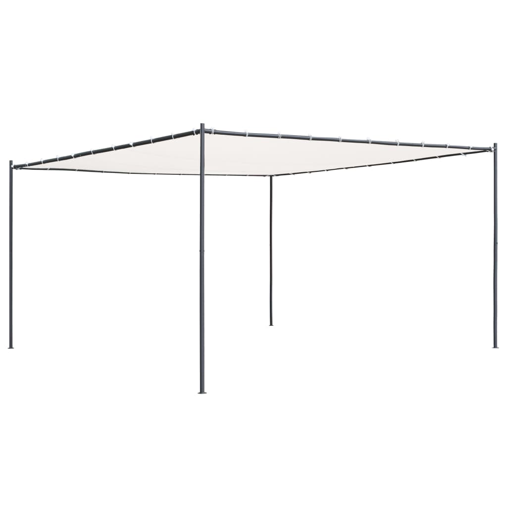 vidaXL Huvimaja tasakatolla 4x4x2,4 m valkoinen 180 g/m²