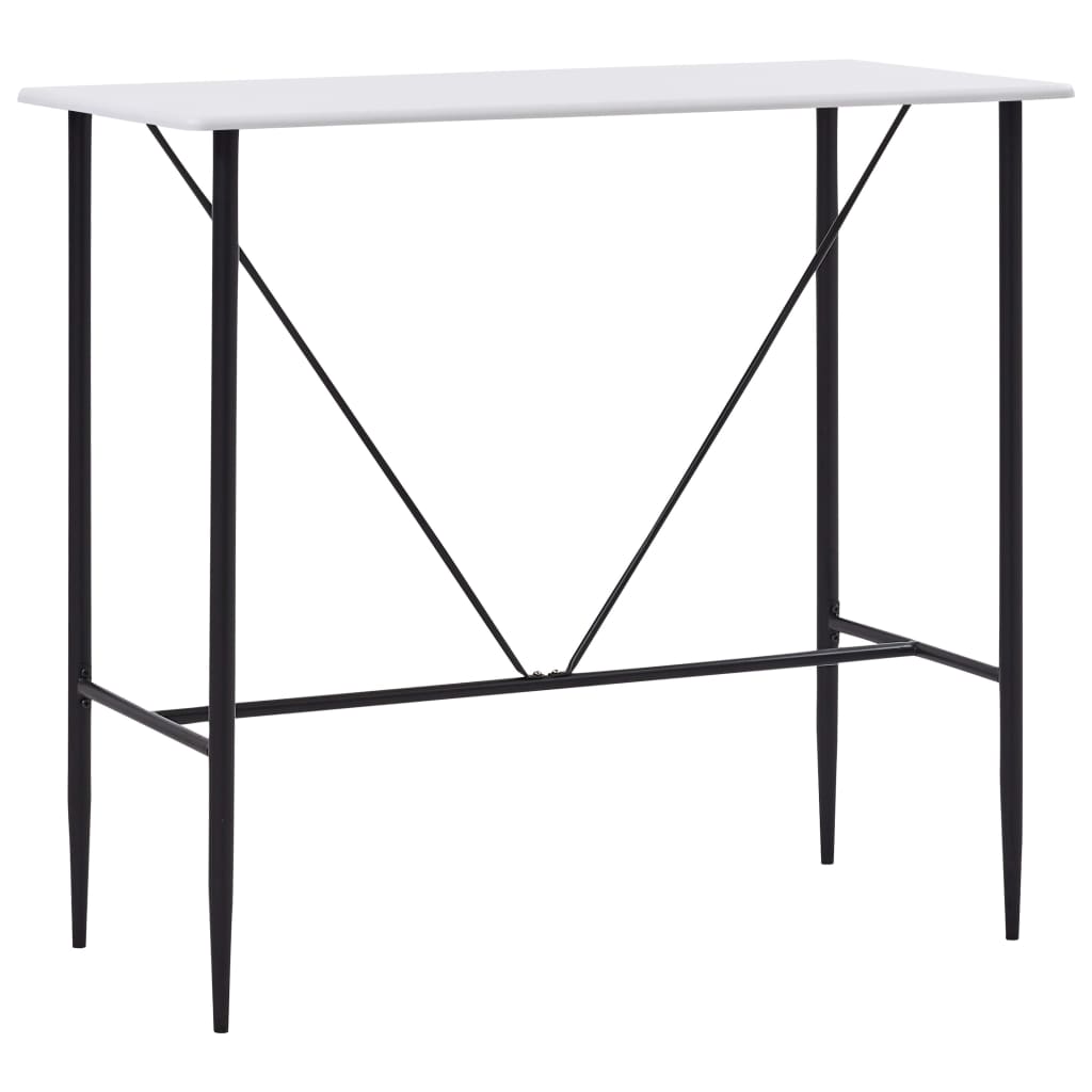 vidaXL Baaripöytä valkoinen 120x60x110 cm MDF