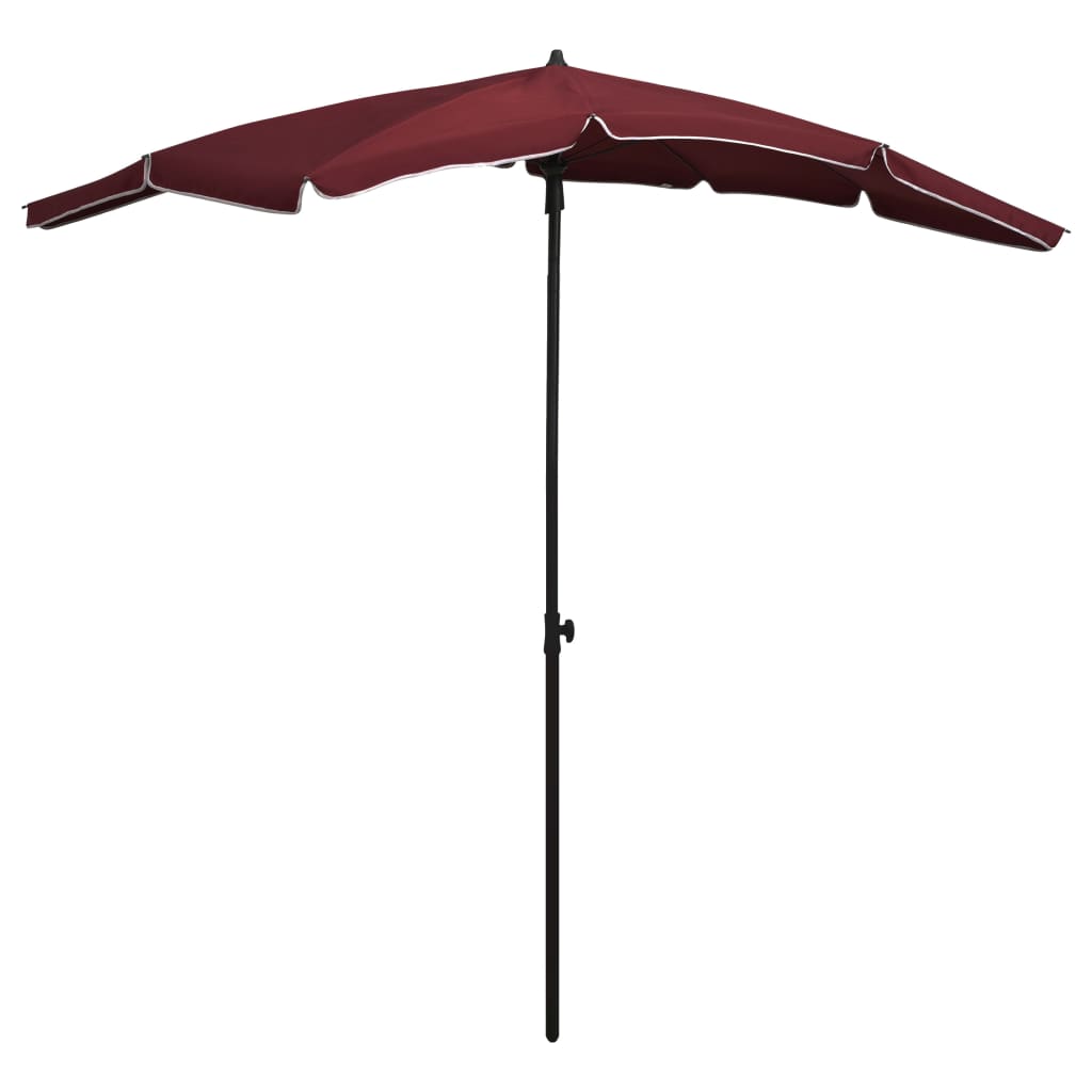 vidaXL Puutarhan aurinkovarjo tangolla 200x130 cm viininpunainen