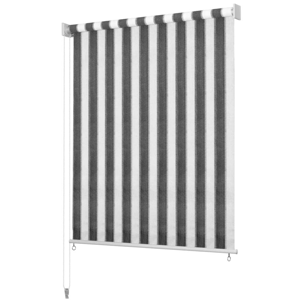 vidaXL Ulkorullaverho 200x230 cm antrasiitti ja valkoinen