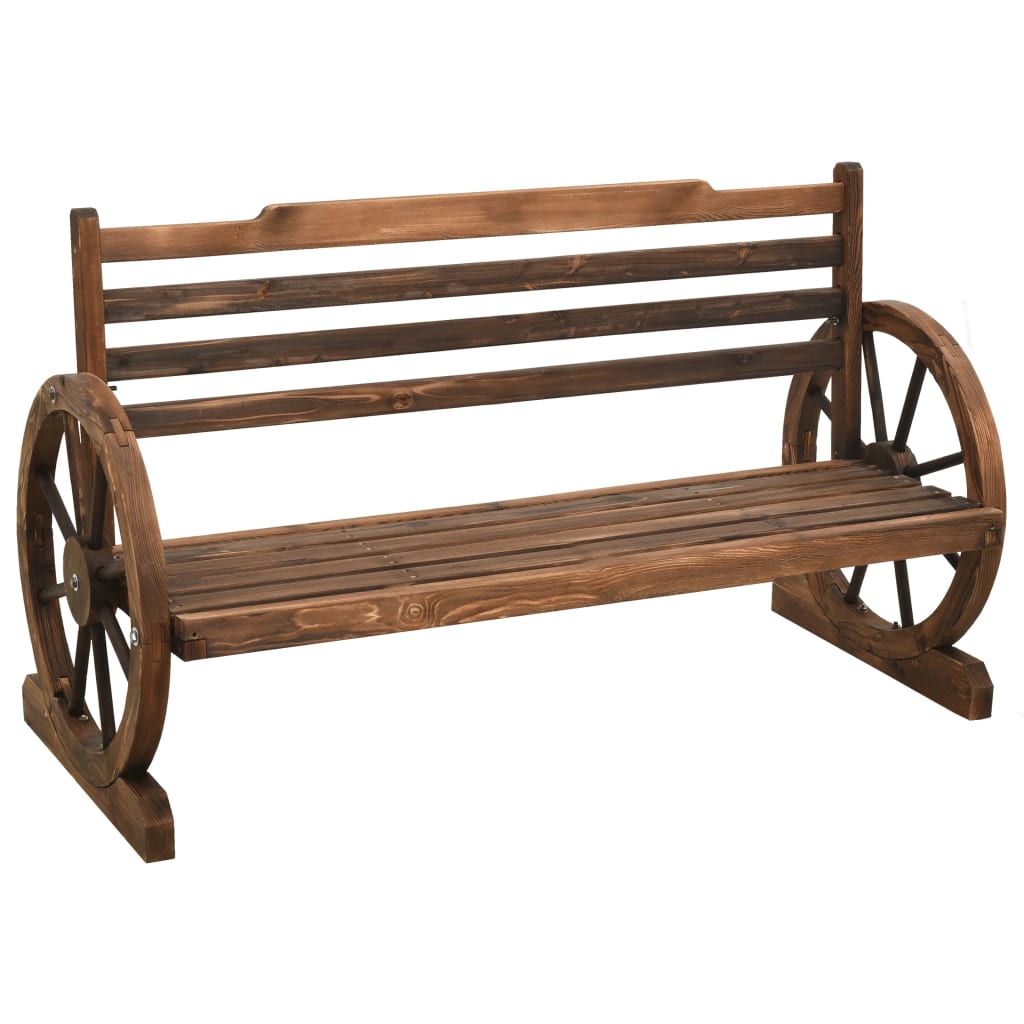 vidaXL Puutarhapenkki 112 cm täysi kuusi