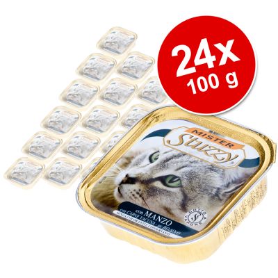 Mister Stuzzy Cat -säästöpakkaus 24 x 100 g - kinkku