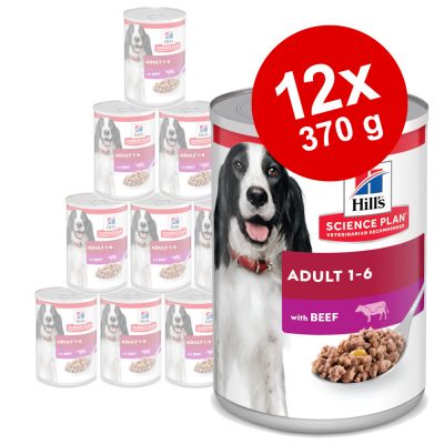 Hill's Science Plan -säästöpakkaus 12 x 370 g - Adult nauta