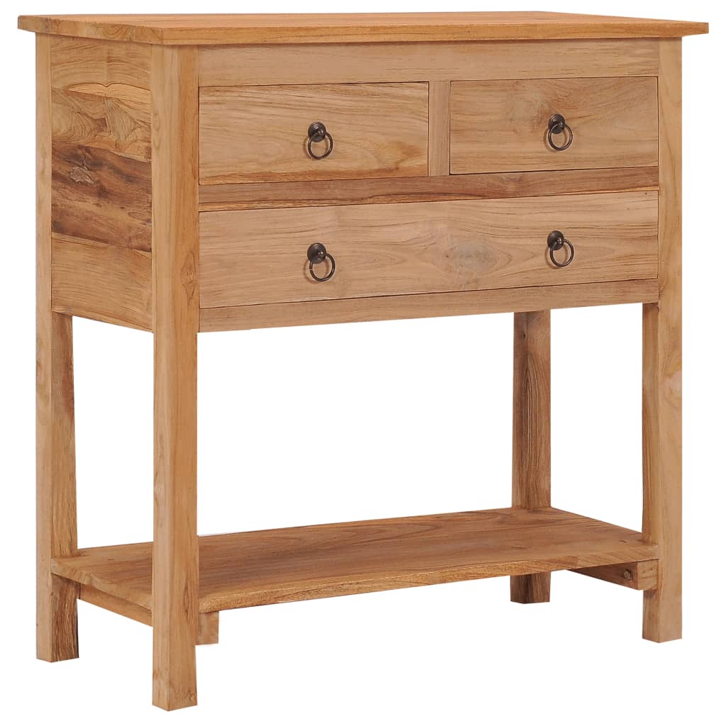 vidaXL Sivupöytä 78x35x80 cm täysi tiikki
