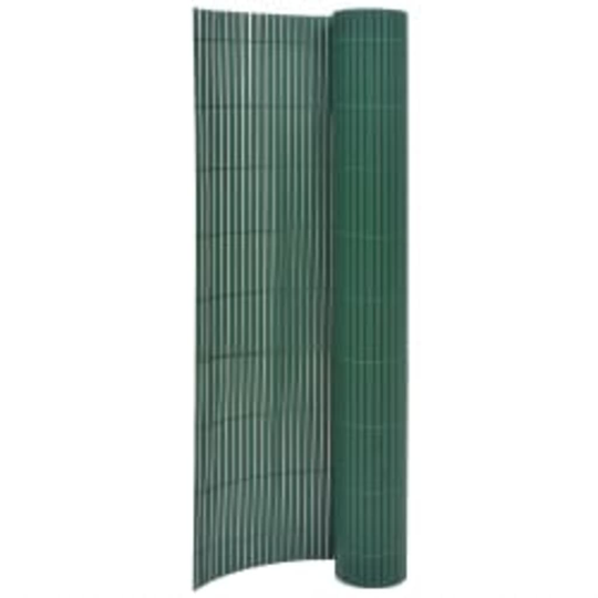 vidaXL Kaksipuolinen puutarha-aita 110x400 cm vihreä