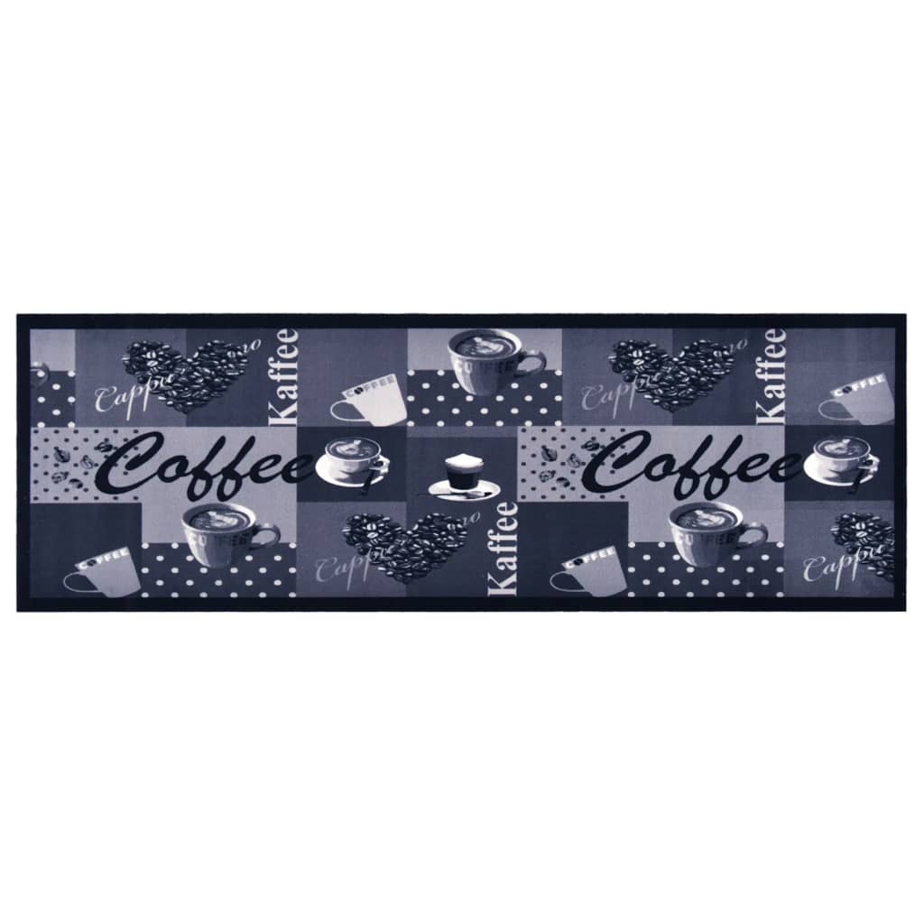 vidaXL Keittiön pestävä lattiamatto Coffee sininen 60x180 cm