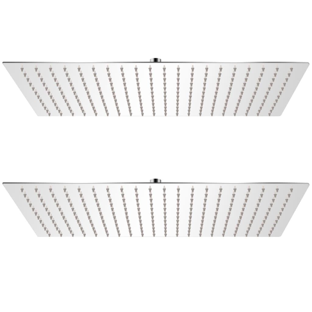 vidaXL Sadesuihkupää 2 kpl ruostumaton teräs 30x50 cm