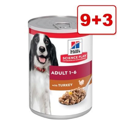 12 x 370 g Hill's Science Plan -märkäruoka: 9 + 3 kaupan päälle! - Puppy