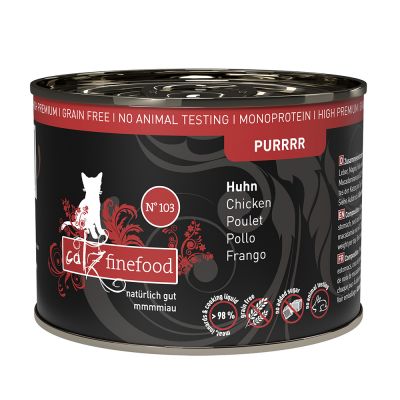 Catz Finefood Purrrr -purkkiruoka 6 x 200/190 g - No. 103 kana (6 x 200 g)