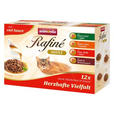 Animonda Rafiné -mix, neljä makua 12 x 100 g - kastikevalikoima