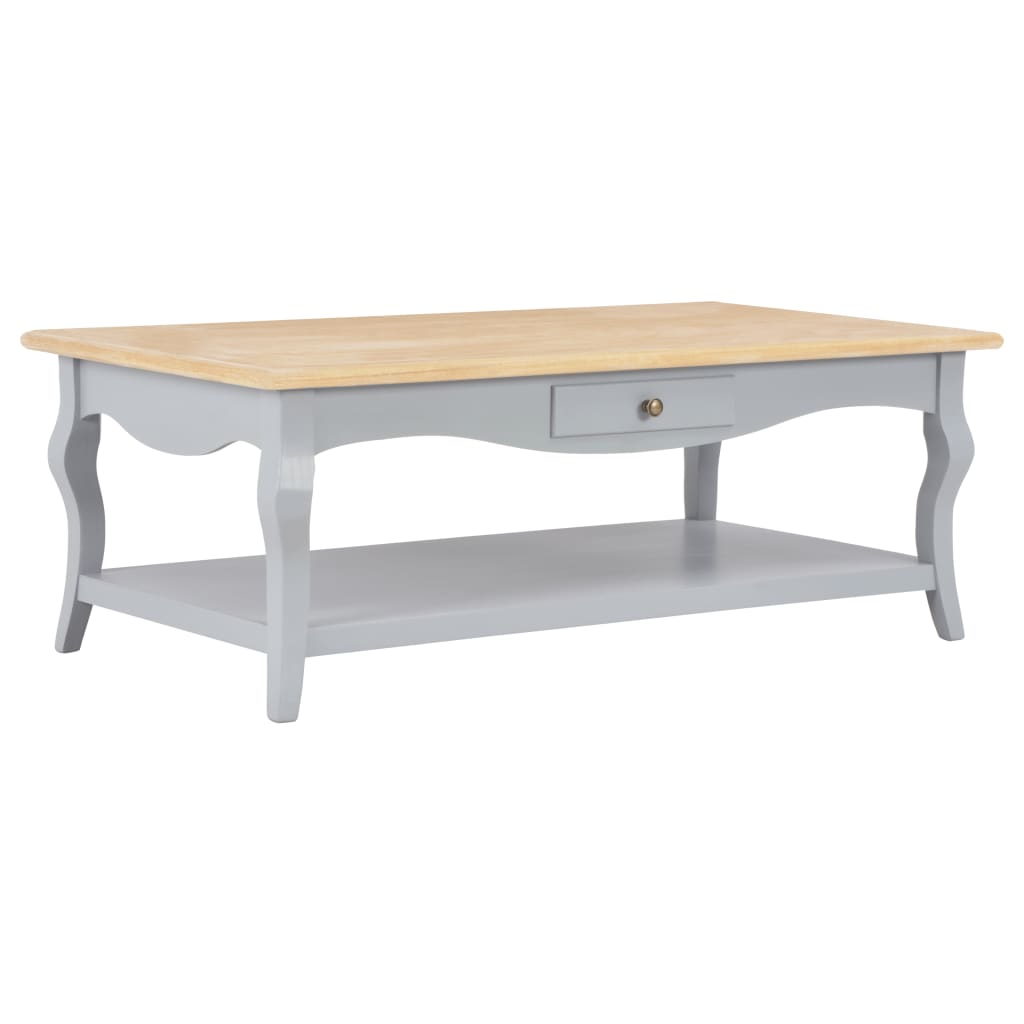 vidaXL Sohvapöytä harmaa 110x60x40 cm MDF
