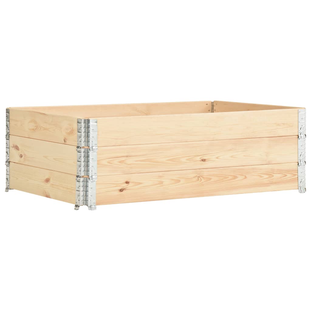 vidaXL Kuormalavan reunukset 3 kpl 50x150 cm täysi mänty