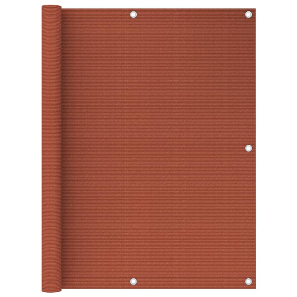 vidaXL Parvekkeen suoja terrakotta 120x600 cm HDPE