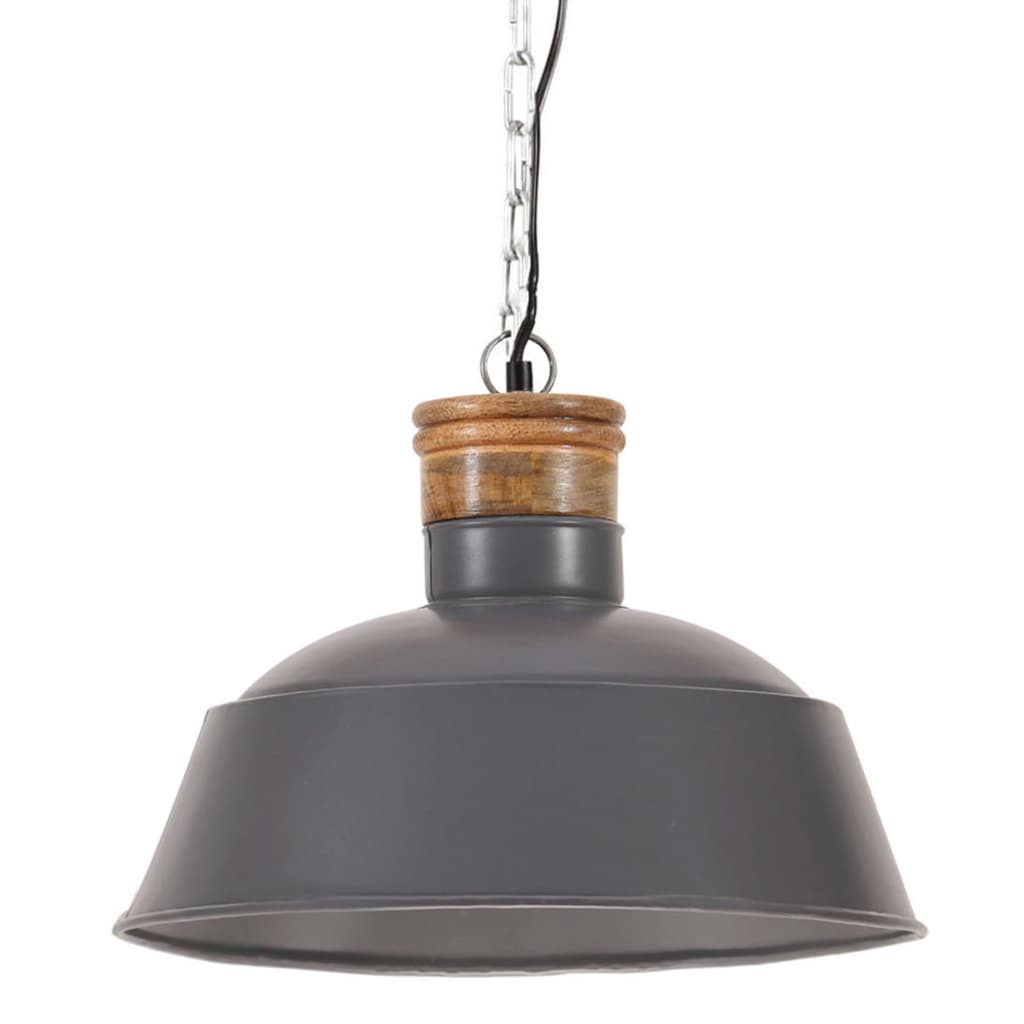 vidaXL Teollistyylinen riippuvalaisin 42 cm harmaa E27