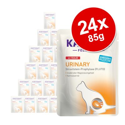 Kattovit Feline Urinary Pouch 24 x 85 g - vasikka