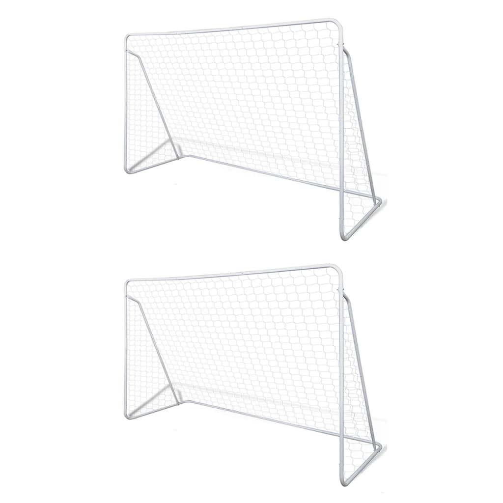vidaXL Jalkapallomaalit 2 kpl teräs 240x90x150 cm