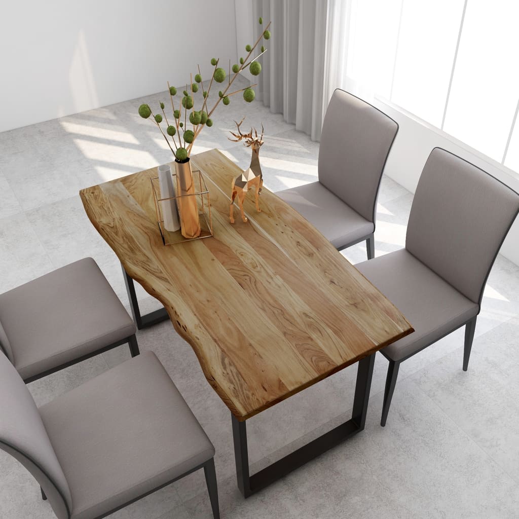 vidaXL Ruokapöytä 140x70x76 cm täysi akaasiapuu