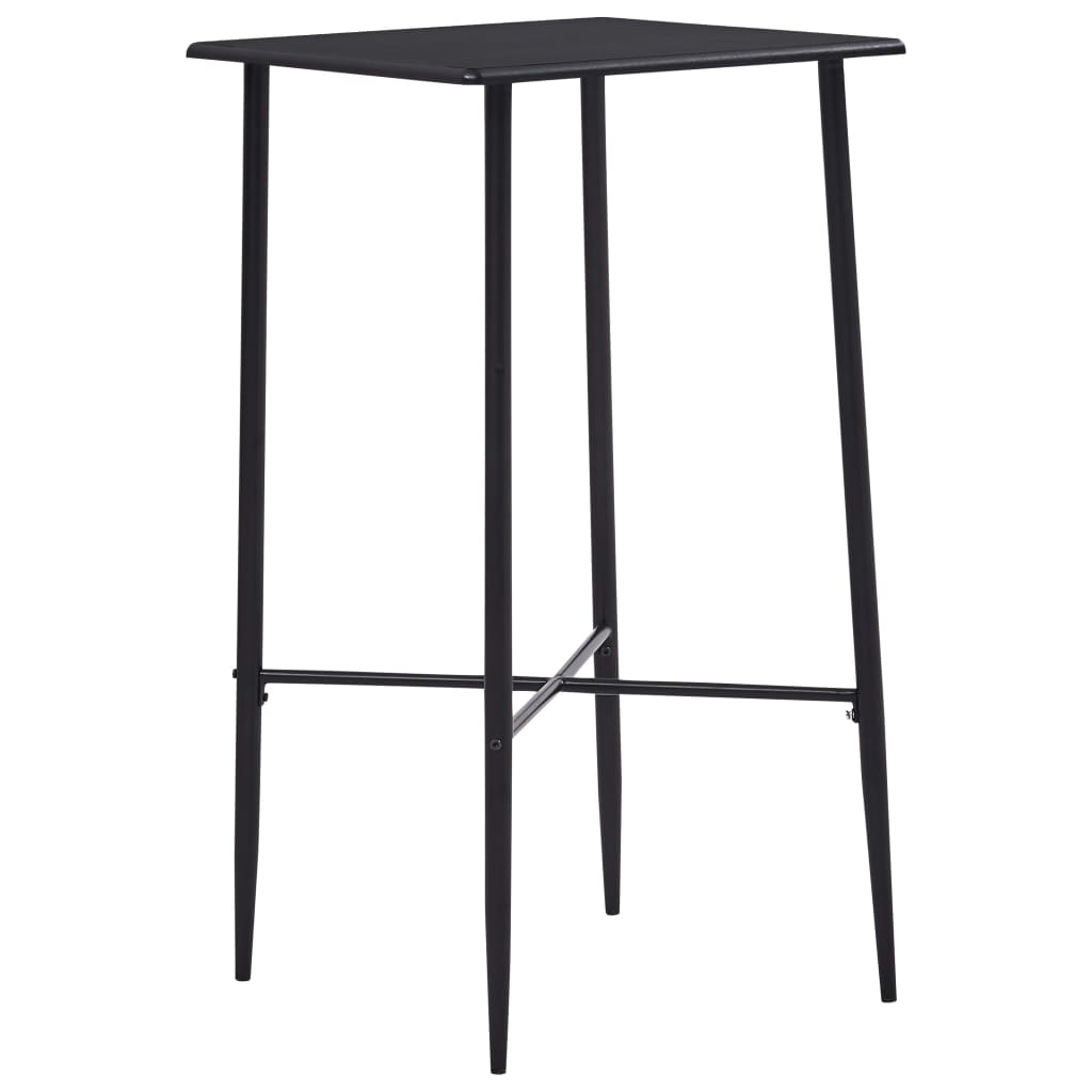 vidaXL Baaripöytä musta 60x60x111 cm MDF