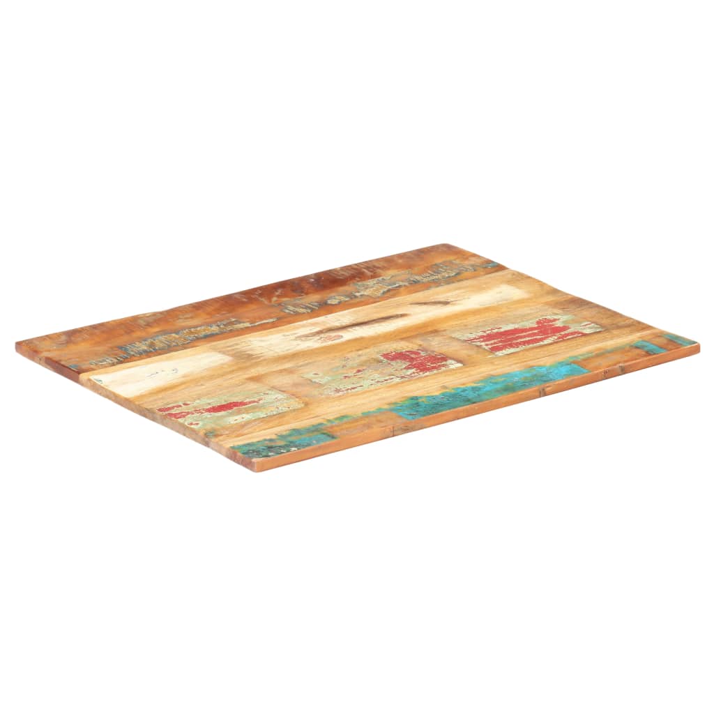 vidaXL Suorakulmainen pöytälevy 70x80 cm 15-16 mm täysi kierrätyspuu