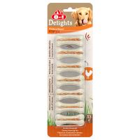 8in1 Delights Strong -puruluut, kana - säästöpakkaus XS: 21 kpl (3 x 140 g)