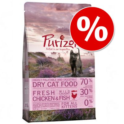 2,5 kg Purizon-kissanruokaa erikoishintaan! - Chicken & Fish