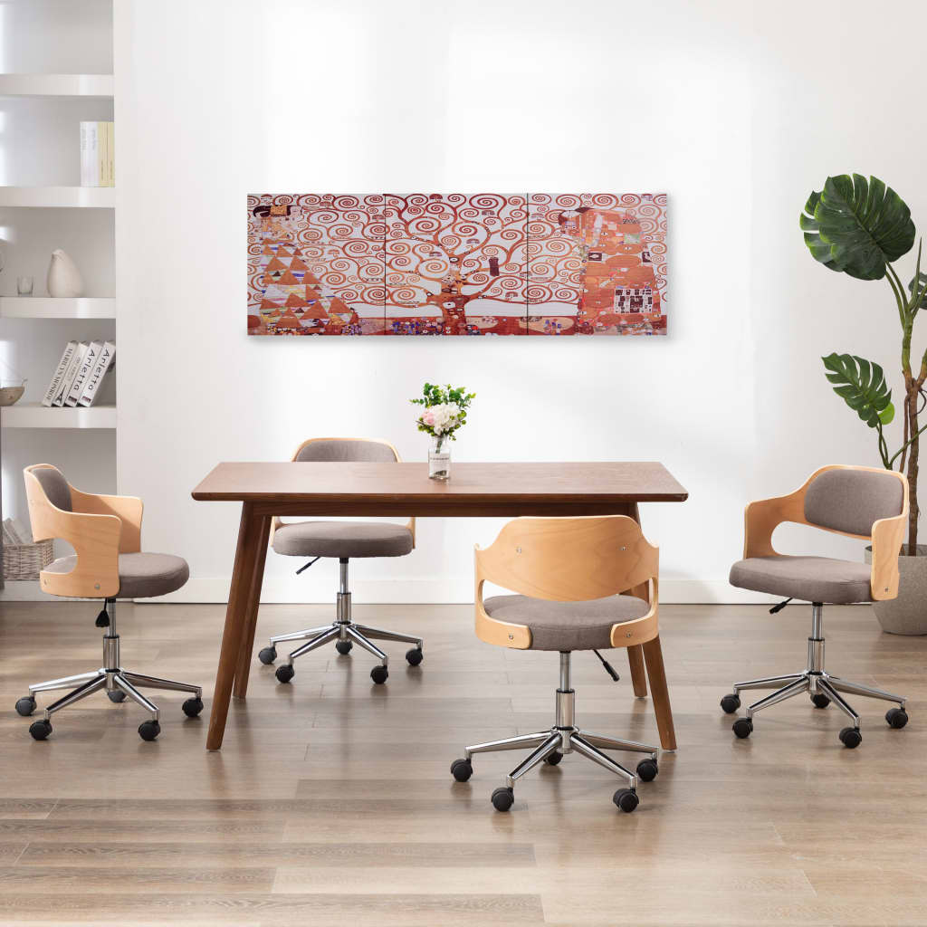 vidaXL Kanvaasitaulusarja puu keltainen 120 x 40 cm