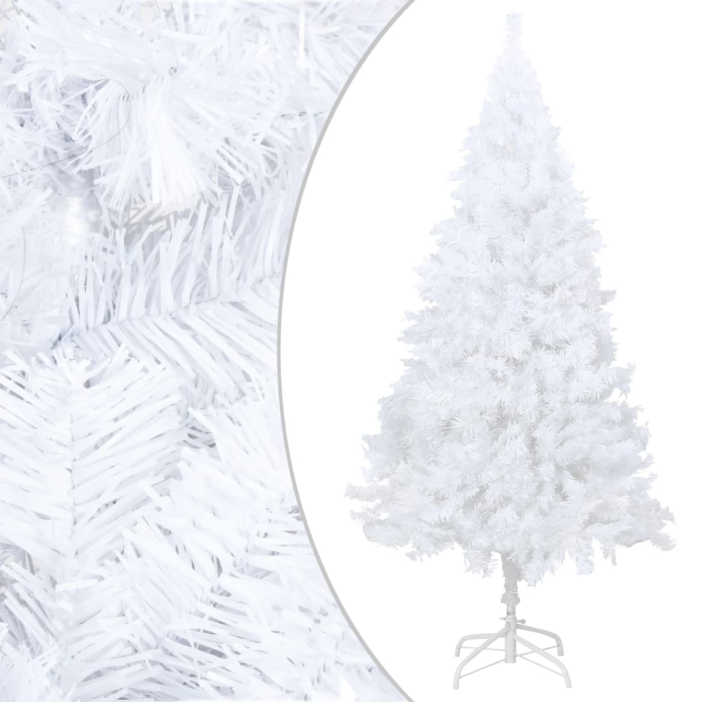 vidaXL Tekojoulukuusi paksuilla oksilla valkoinen 150 cm PVC