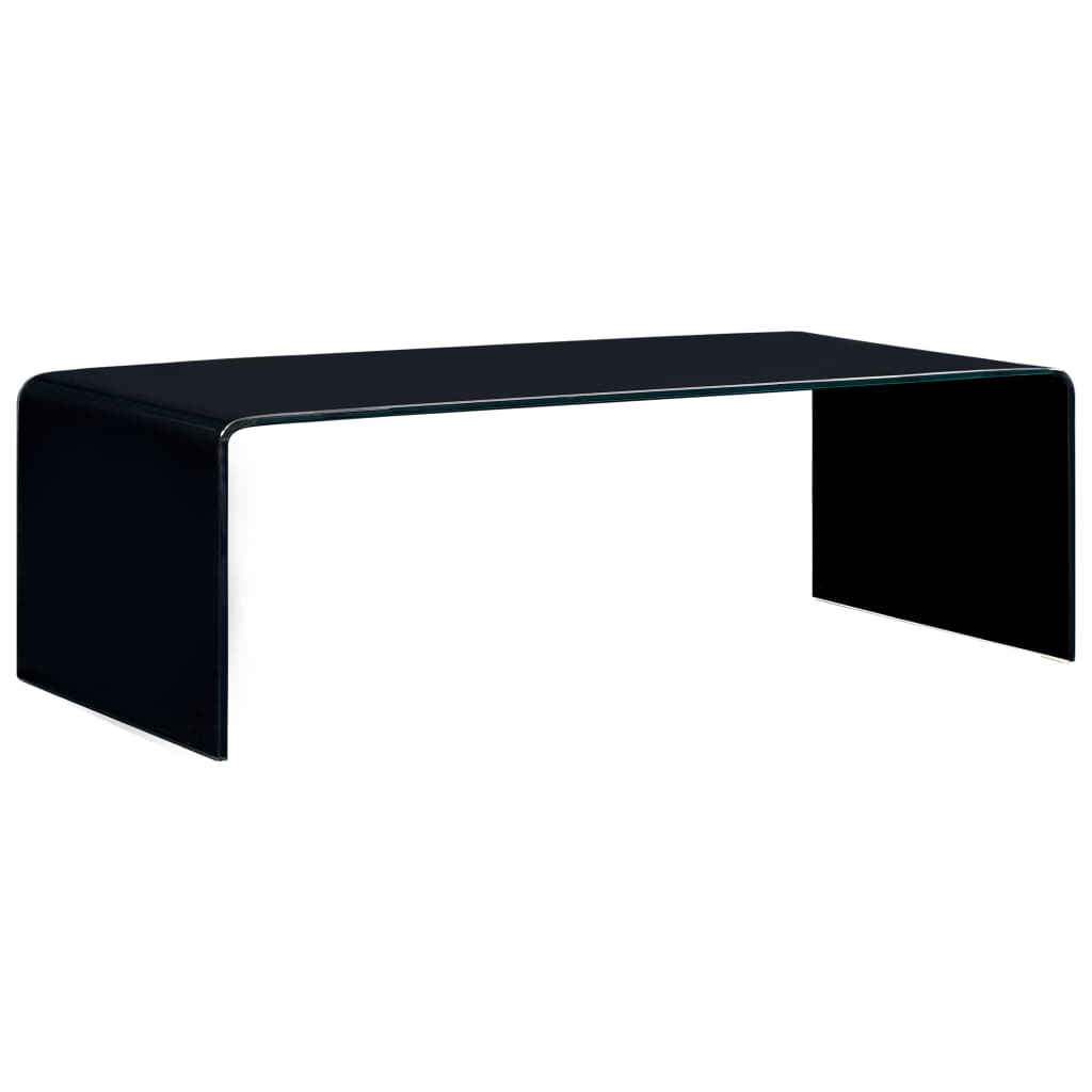 vidaXL Sohvapöytä musta 98x45x31 cm karkaistu lasi