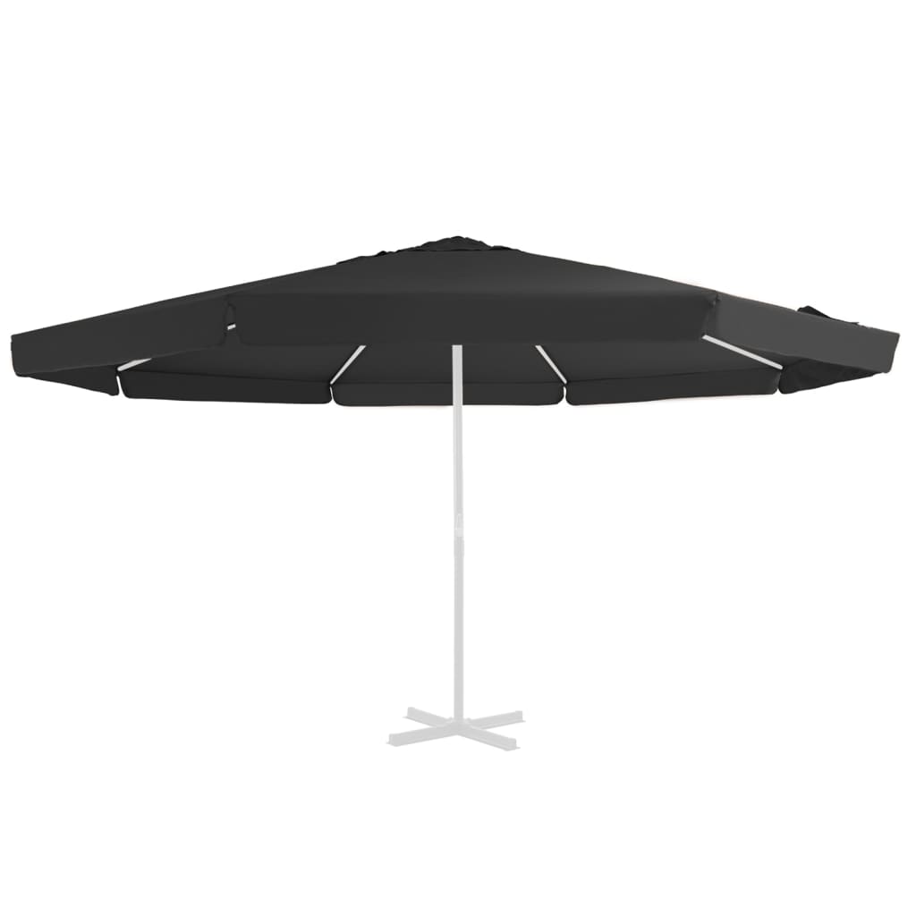 vidaXL Aurinkovarjon vaihtokangas musta 500 cm
