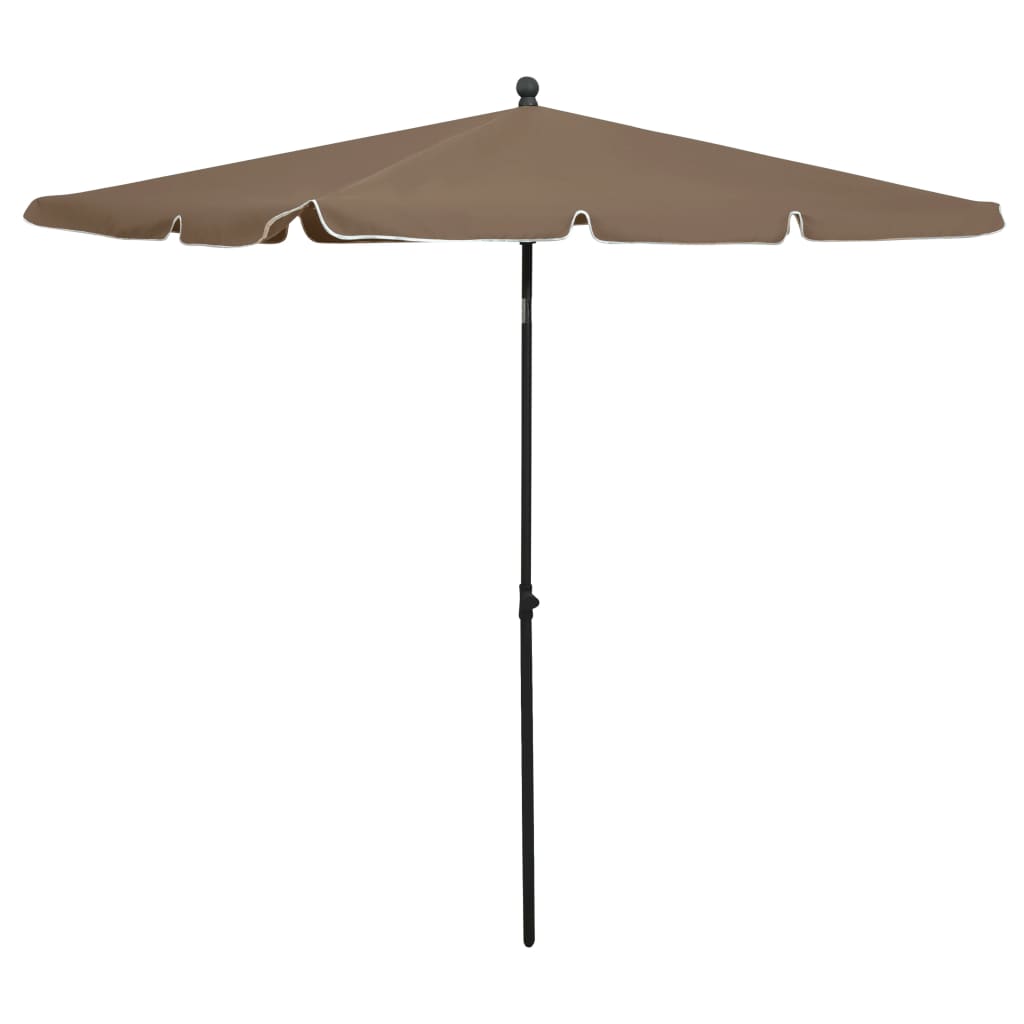 vidaXL Puutarhan aurinkovarjo tangolla 210x140 cm harmaanruskea