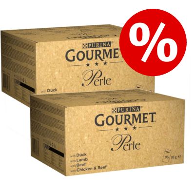 Gourmet Perle kissanruoka 2 x 96 pakkausta 20 % alennuksella! - ankka, lammas, naudanliha, kana & naudanliha