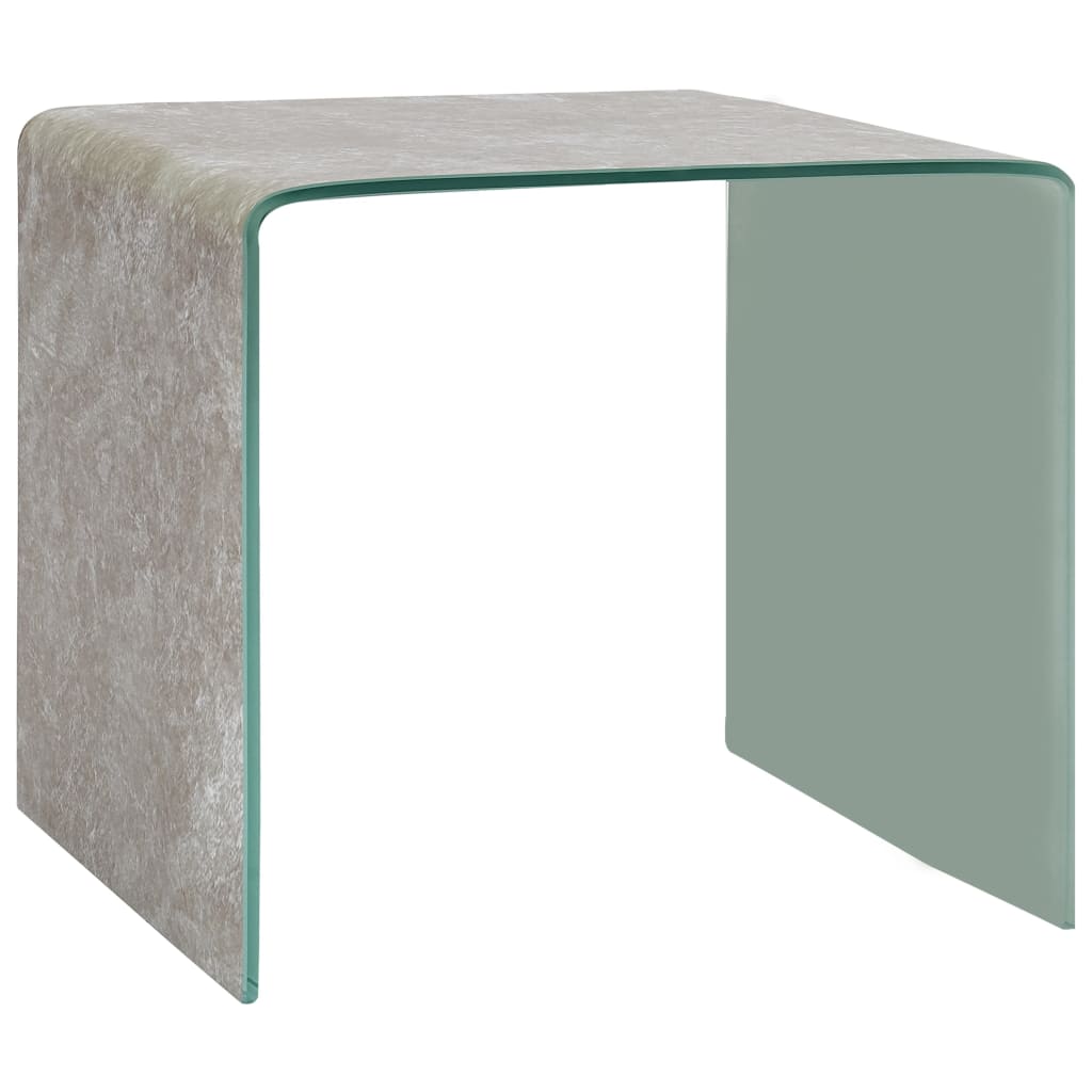 vidaXL Sohvapöytä ruskea marmori 50x50x45 cm karkaistu lasi