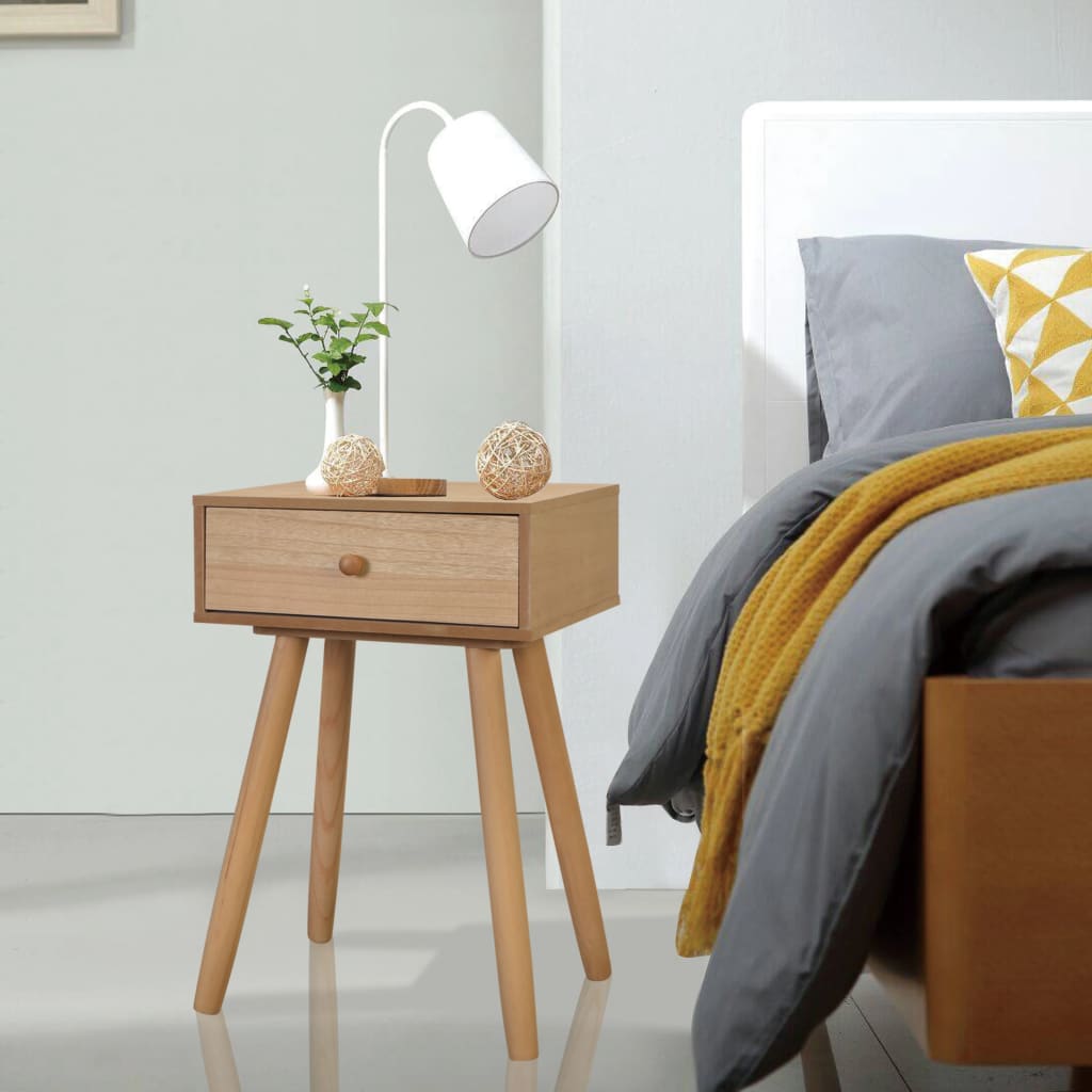 vidaXL Yöpöydät 2 kpl mänty 40x30x61 cm Ruskea