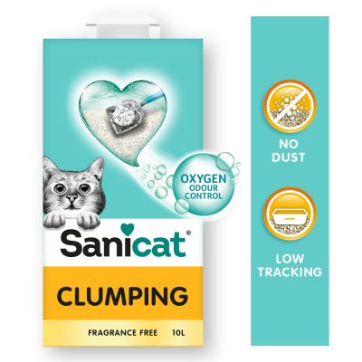 Sanicat paakkuutuva kissanhiekka, hajustamaton - 10 l