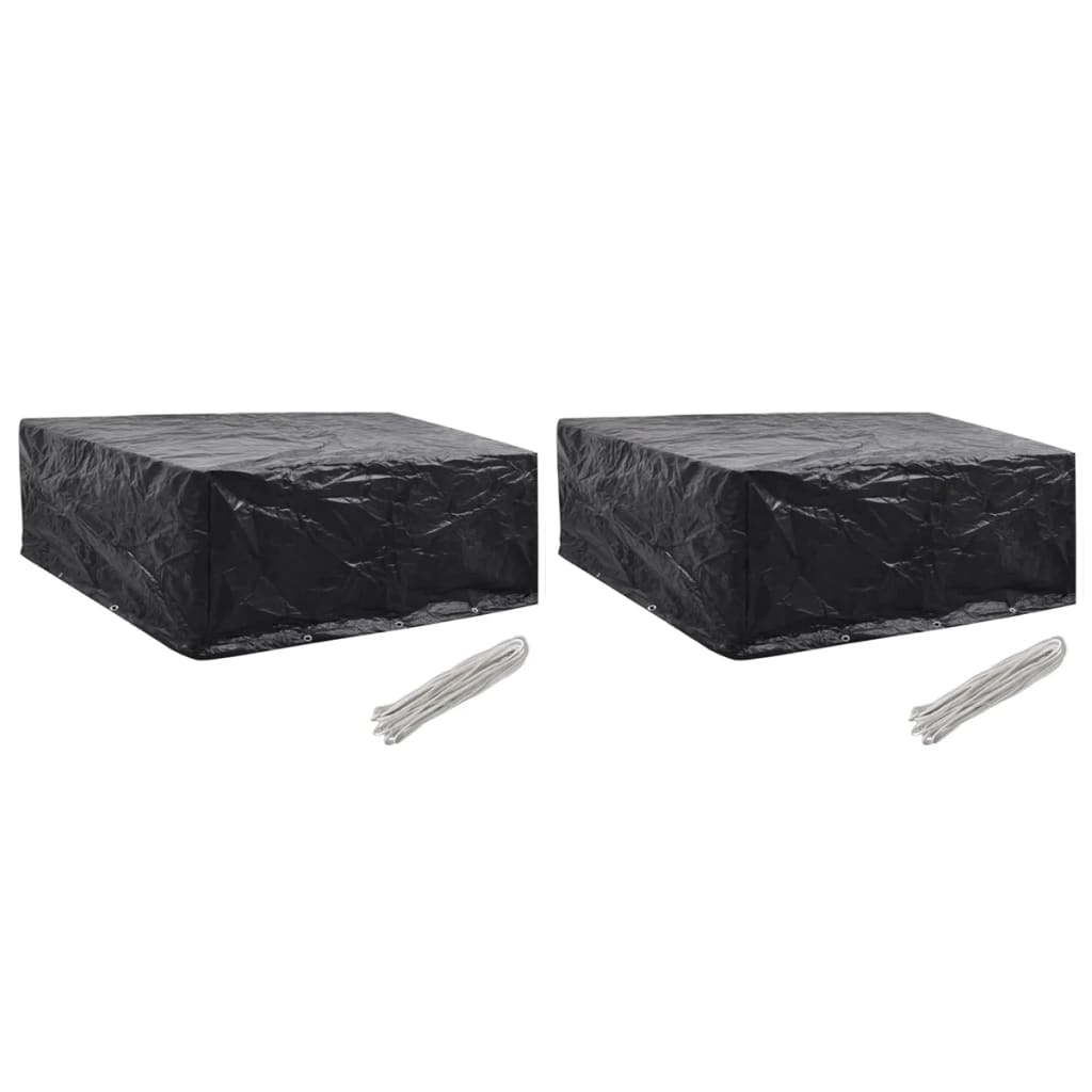 vidaXL Puutarhakalusteiden suojat 2 kpl 10 purjerengasta 260x260x90 cm