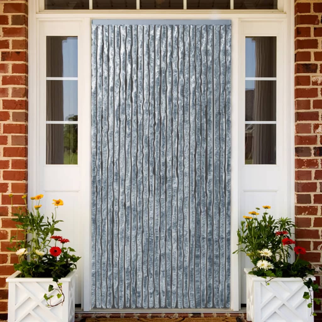 vidaXL Hyönteisverho valkoinen ja harmaa 100x220 cm Chenille