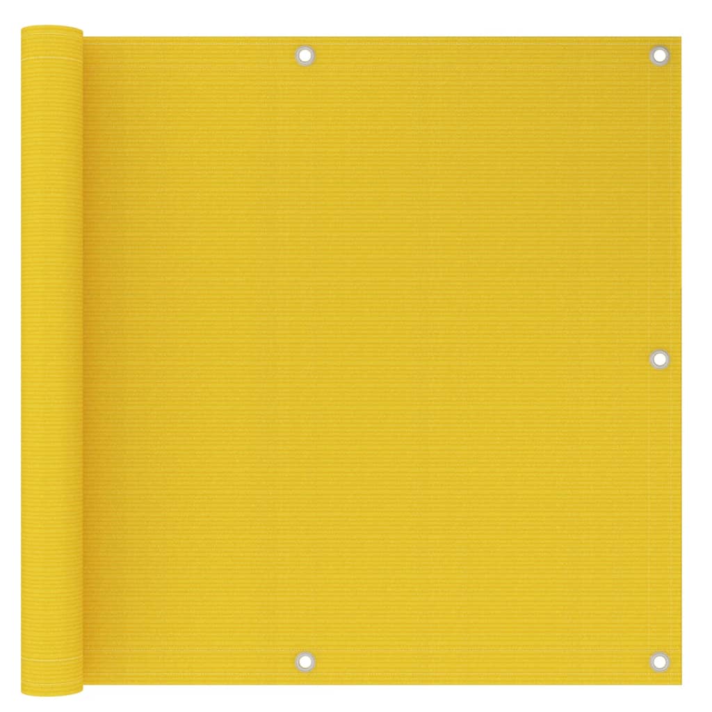 vidaXL Parvekkeen suoja keltainen 90x500 cm HDPE