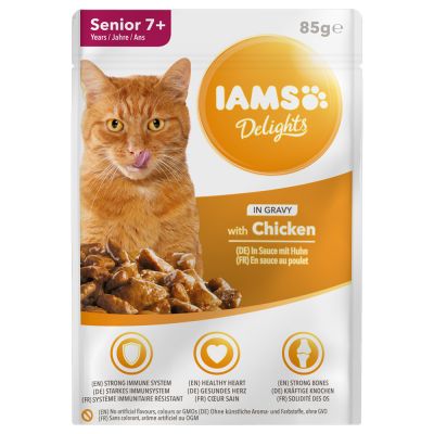 IAMS Delights Senior in Sauce - 12 x 85 g kana