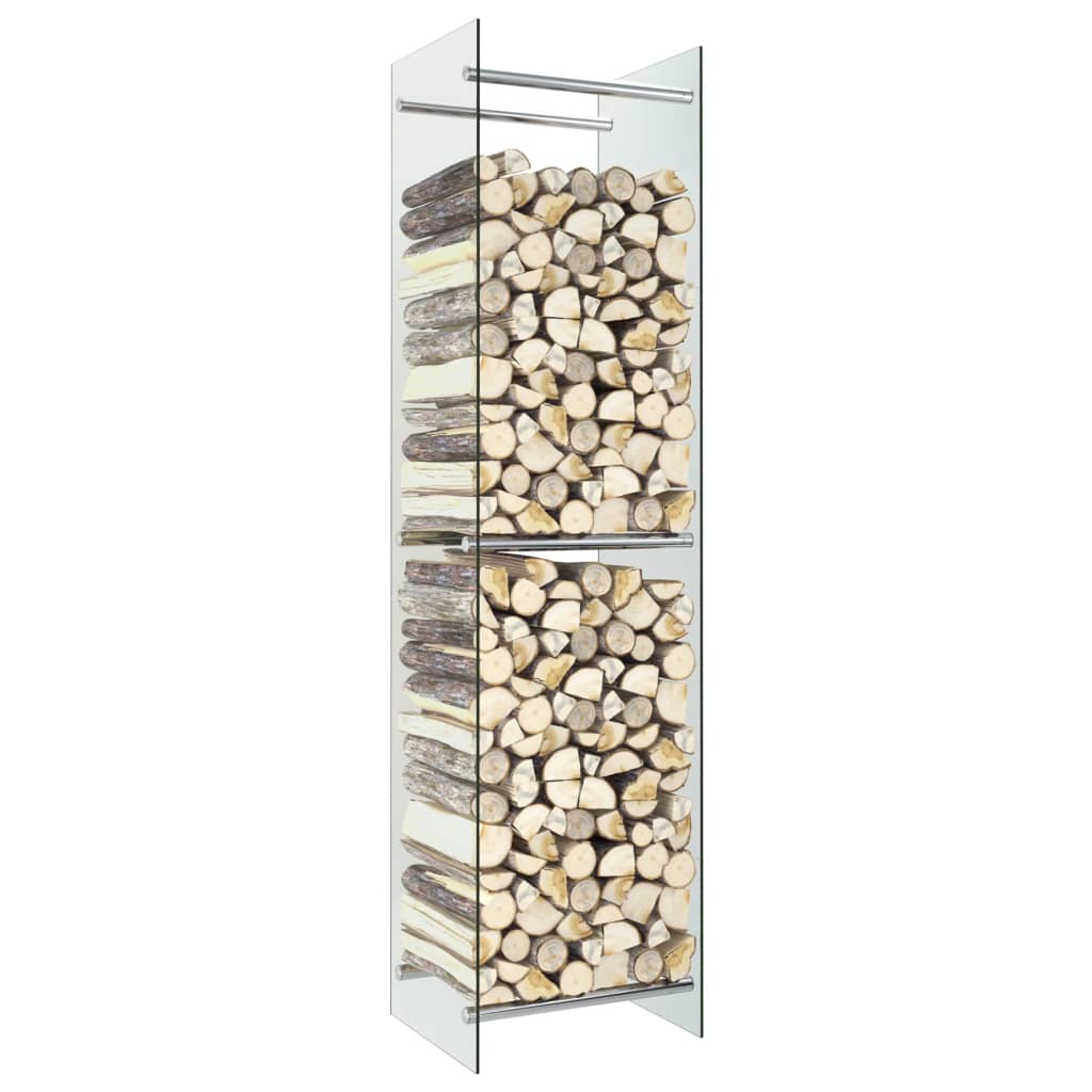 vidaXL Polttopuuteline läpikuultava 40x35x160 cm lasi